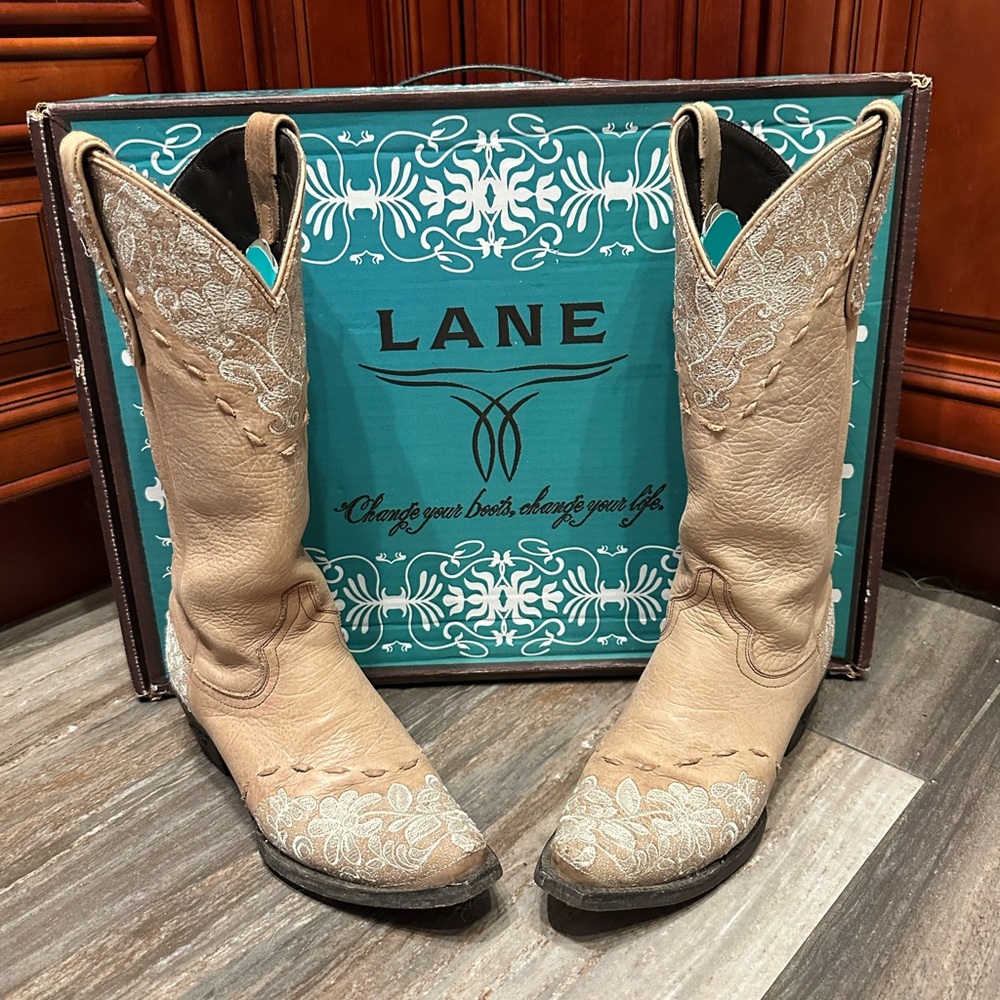 Lane Cowboy Boots Jeni Lace Wedding Floral Cowgirl Rodeo Boot Embroidery Flower
